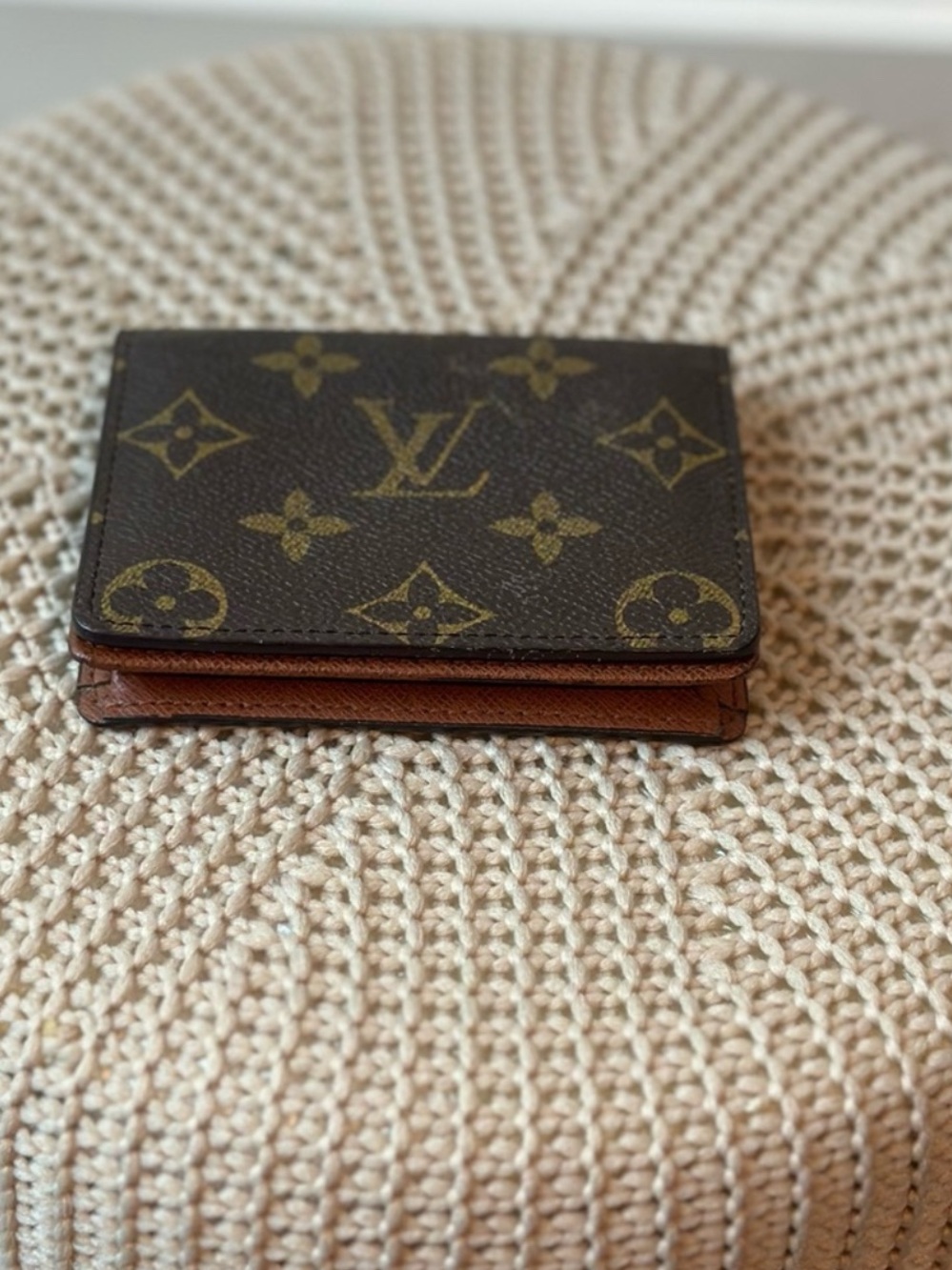 Louis Vuitton Monogram Canvas Card & Key Holder in Brown and Tan